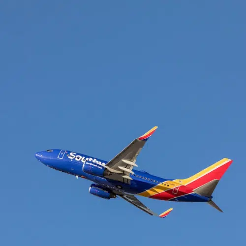 Southwest Airlines airplane taking off