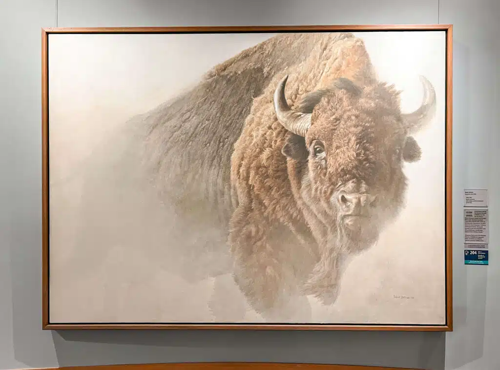 Bison painting at the National Museum of Wildlife Art in Jackson, WY