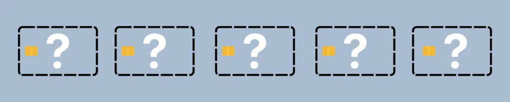 Graphic of 5 mystery credit cards to indicate "what 5 cards will you fill in your Chase 5/24 slots?"