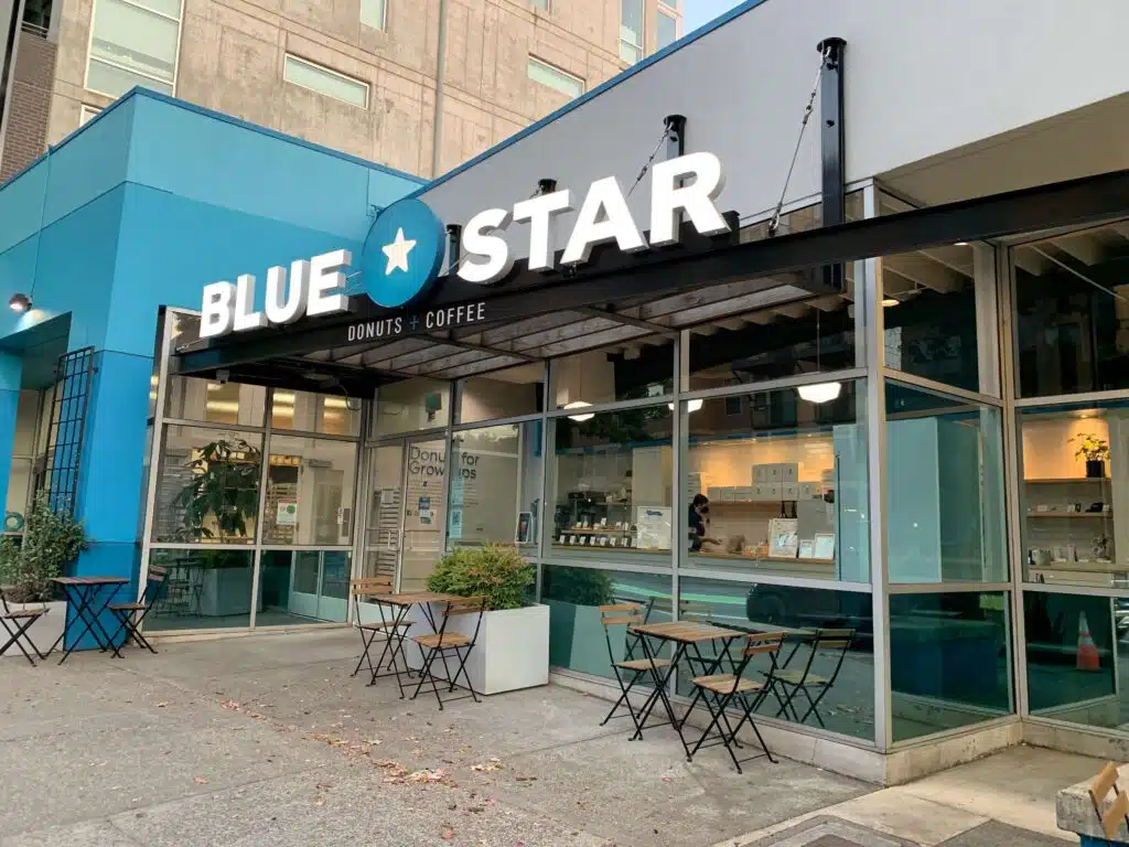 Exterior of Blue Star Donuts in Portland, Oregon