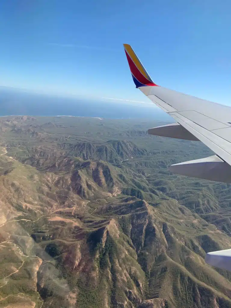 View of Cabo and the Baja Peninsula from the air