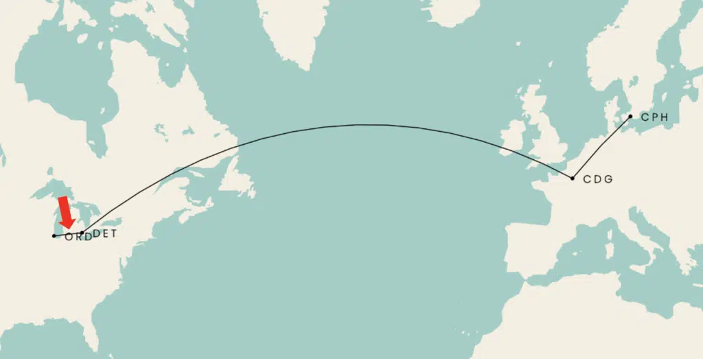 Copenhagen positioning flight example