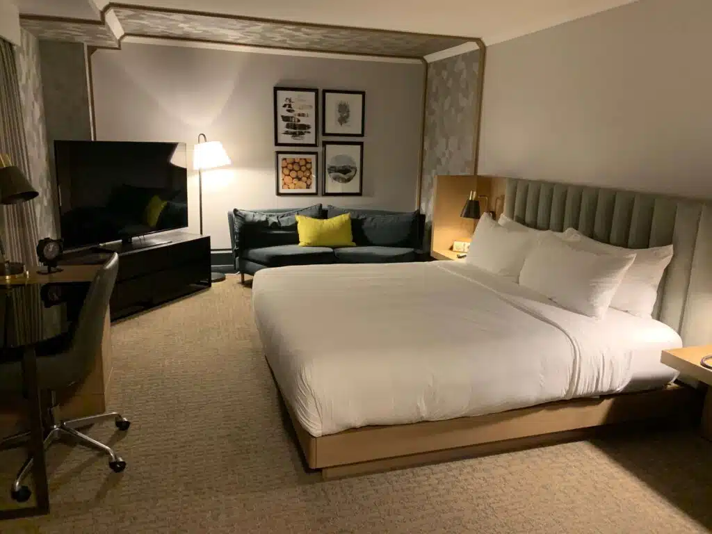 The Duniway hotel room in Portland, Oregon