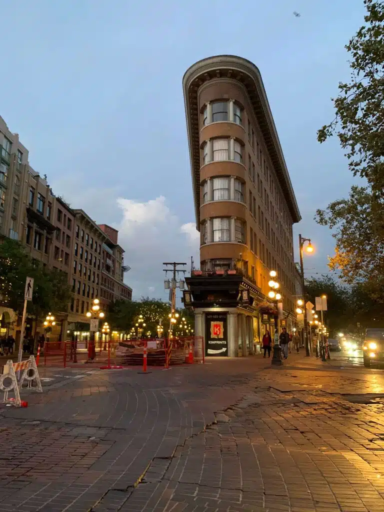 Flatiron building in Gastown, Vancouver, BC, Canada