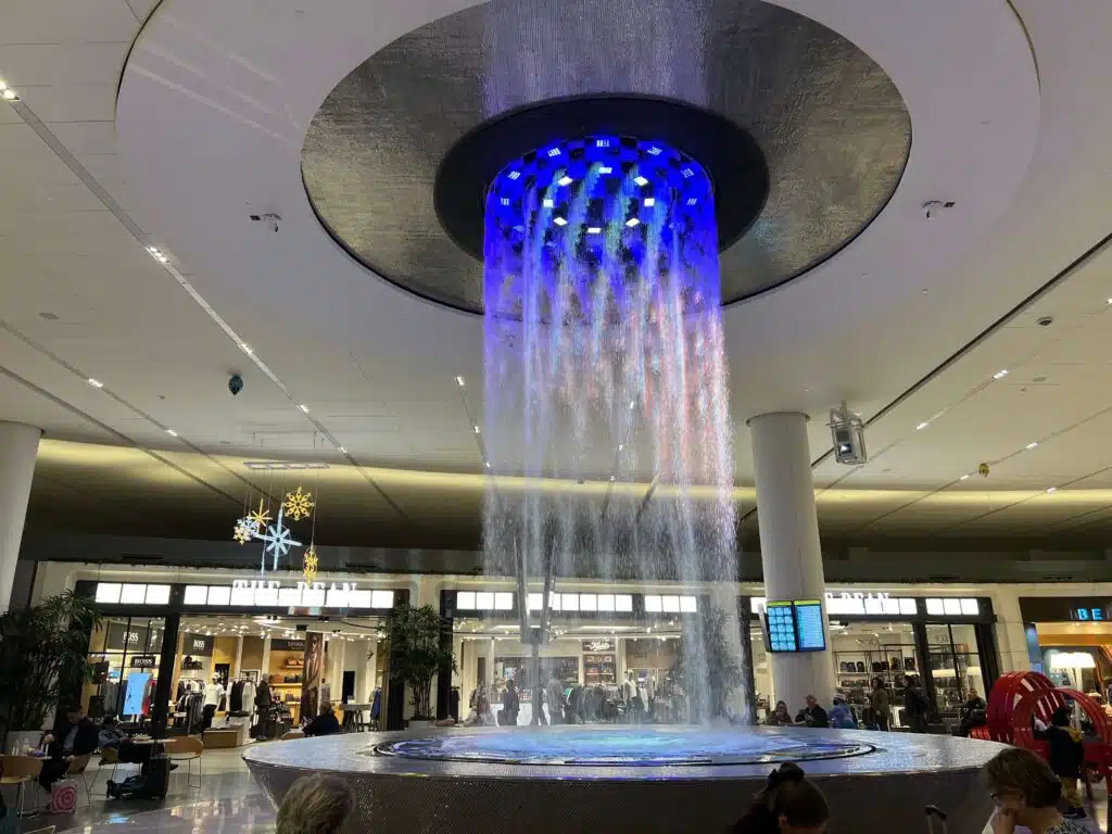 LaGuardia airport waterfall