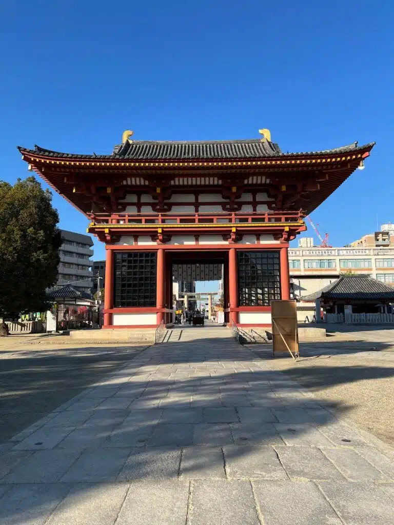 Shitenno-ji Buddhist temple in Osaka, Japan