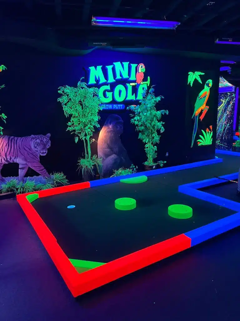 Glow in the dark mini golf in Pheonix, Arizona