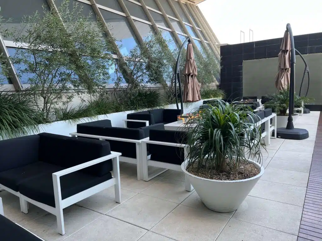 LAX Star Alliance Lounge outdoor terrace