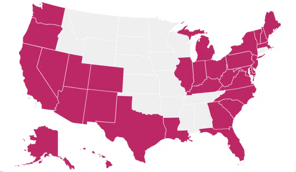 The states I've been to as of December 2022