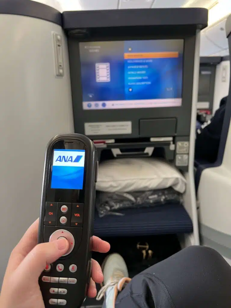 ANA Business class TV remote