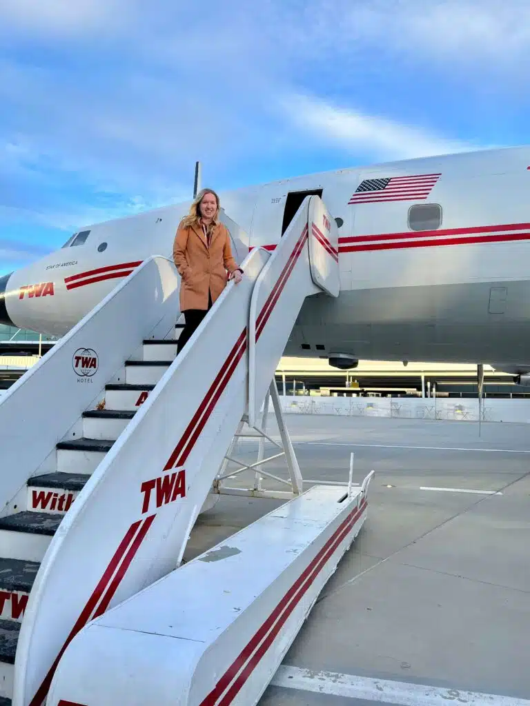 TWA Connie airplane exterior