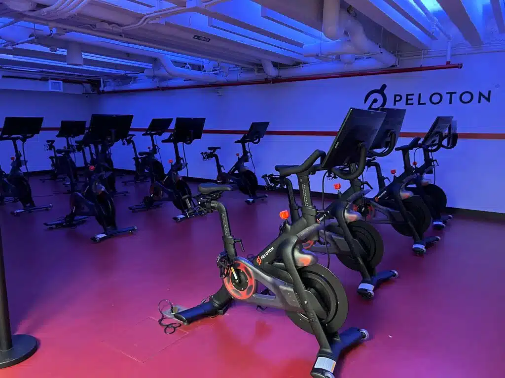 Pelotons in the TWA hotel gym