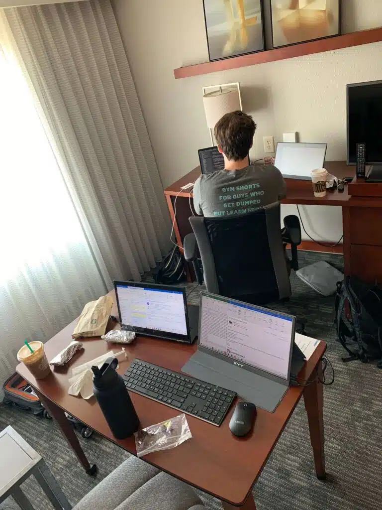 Working remotely from hotel in Houston