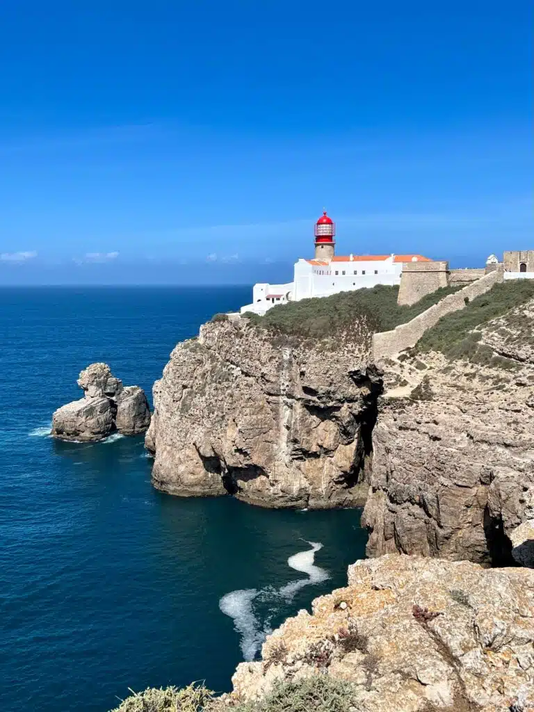 Cabo de São Vicente in Algarve Portugal. This iconic lighthouse was called "the end of the world" and is one of the most iconic spots in the region. 