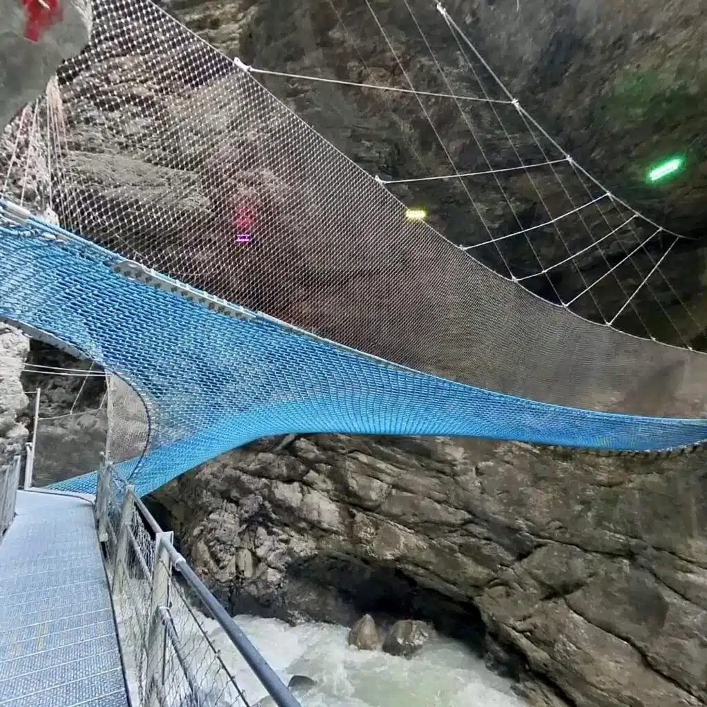 Net over the canyon in Grindelwald, Switzerland