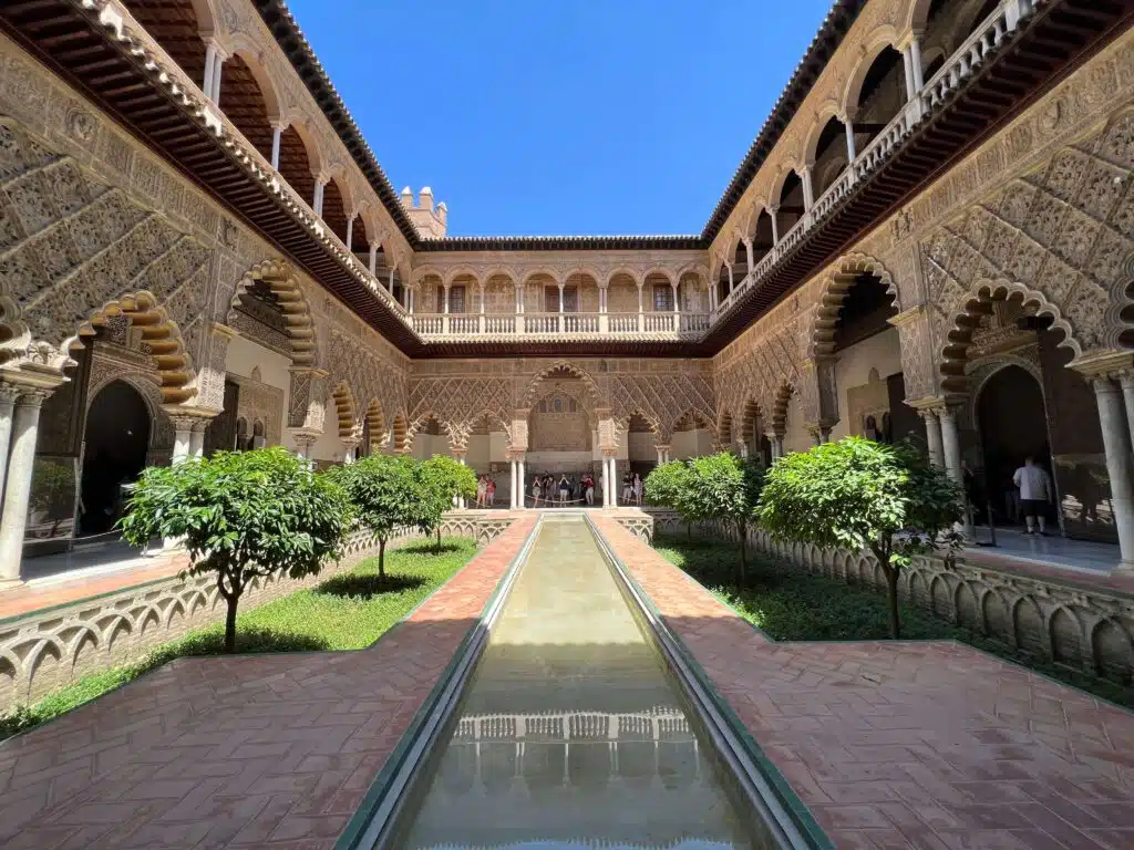 The Alcázar of Seville courtyard