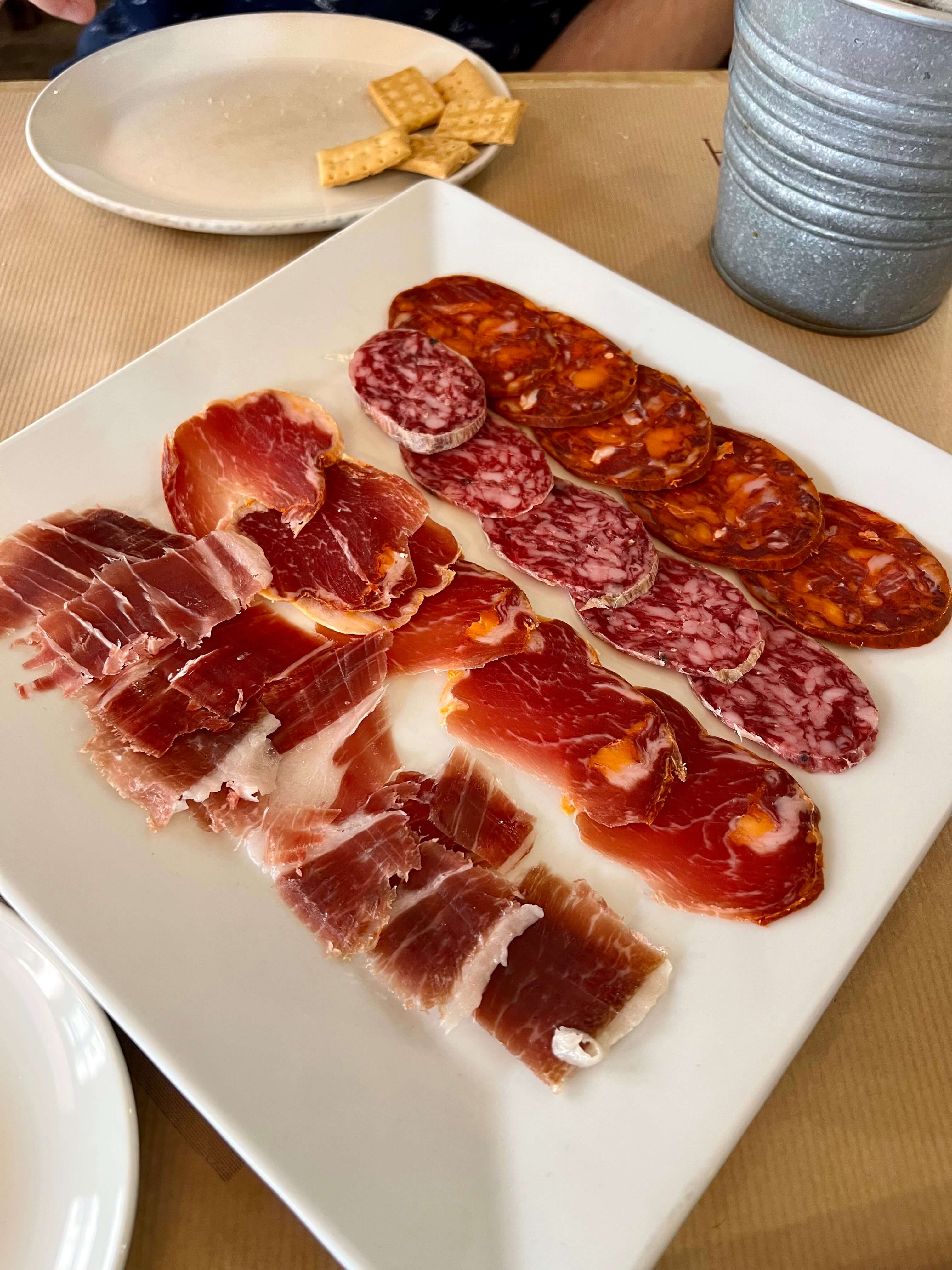 Iberian meats at La Bartola, which was recommended by ChatGPT for our Algarve to Seville day trip