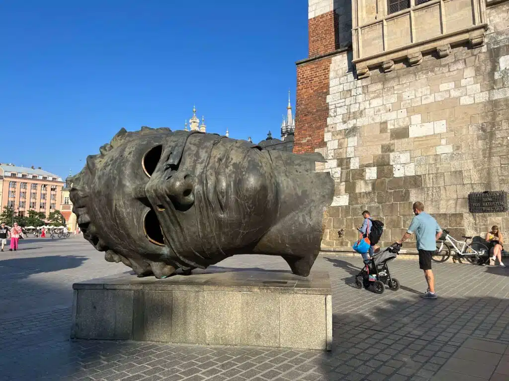 Krakow Old Town statue