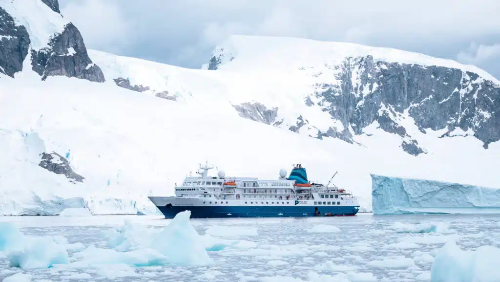 Polar Latitude's Seaventure ship in Antarctica