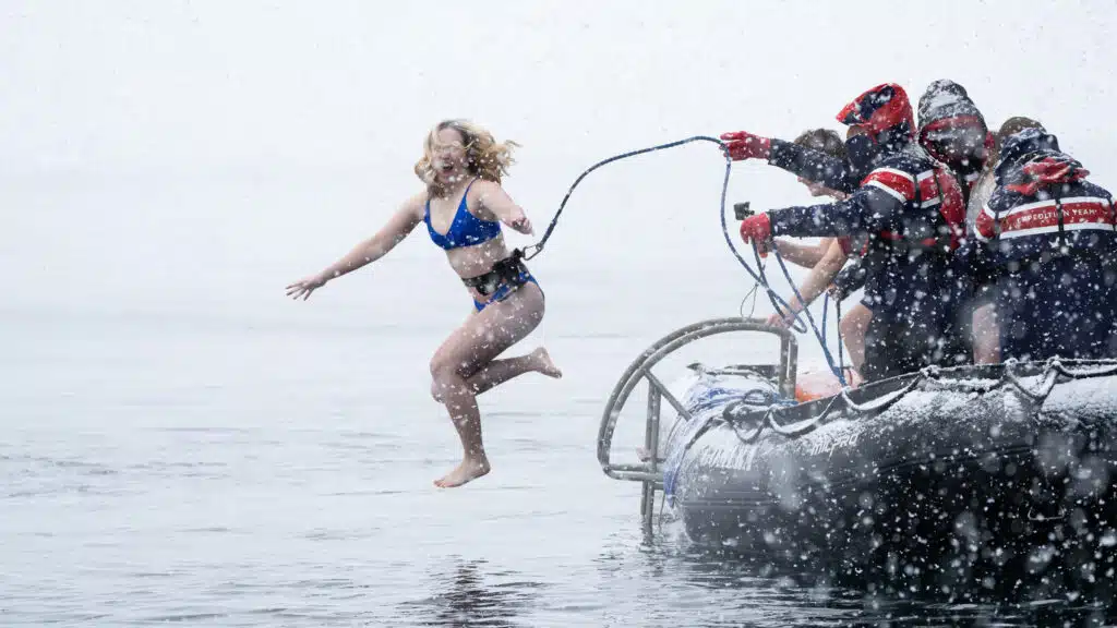 Doing the polar plunge in Antarctica