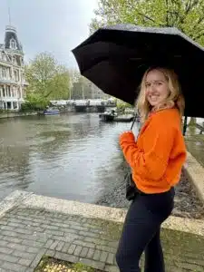 Jackie in Amsterdam on King's Day