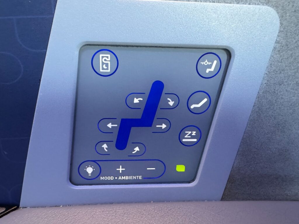 JetBlue Mint suite controls