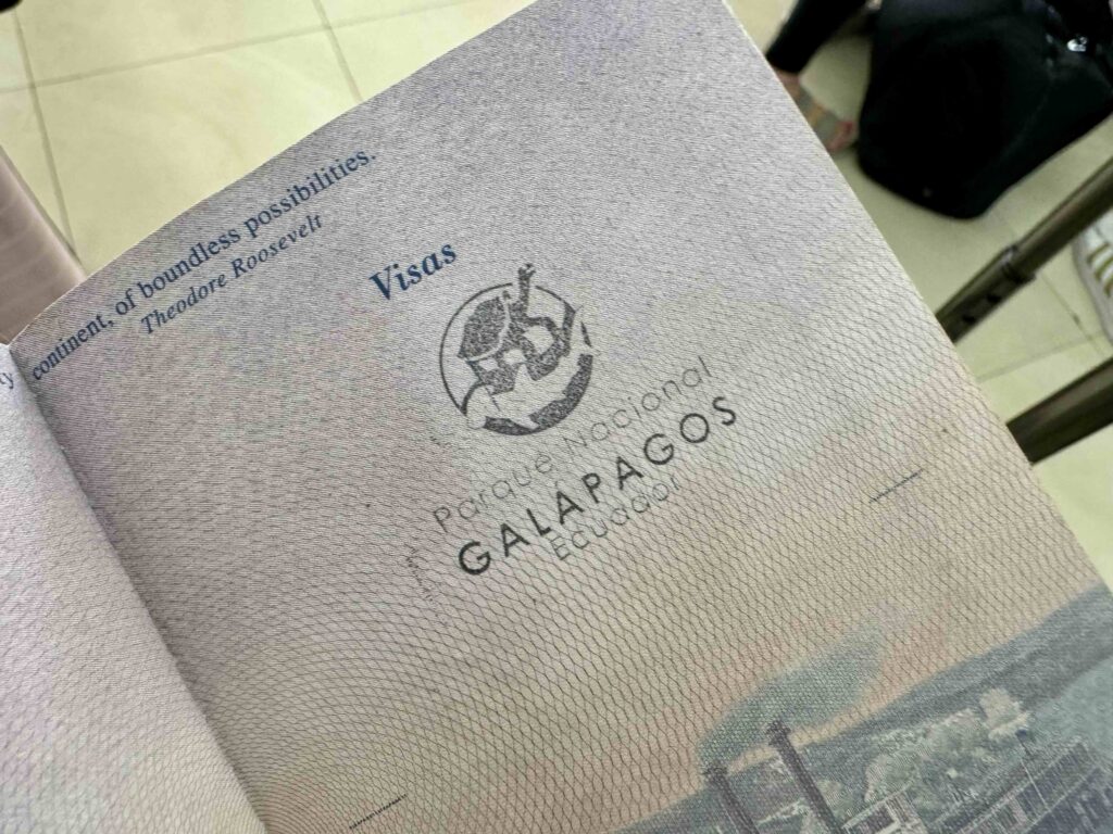 a tip for visiting the Galapagos  is being aware of the risk of getting the collectible Passport Stamp