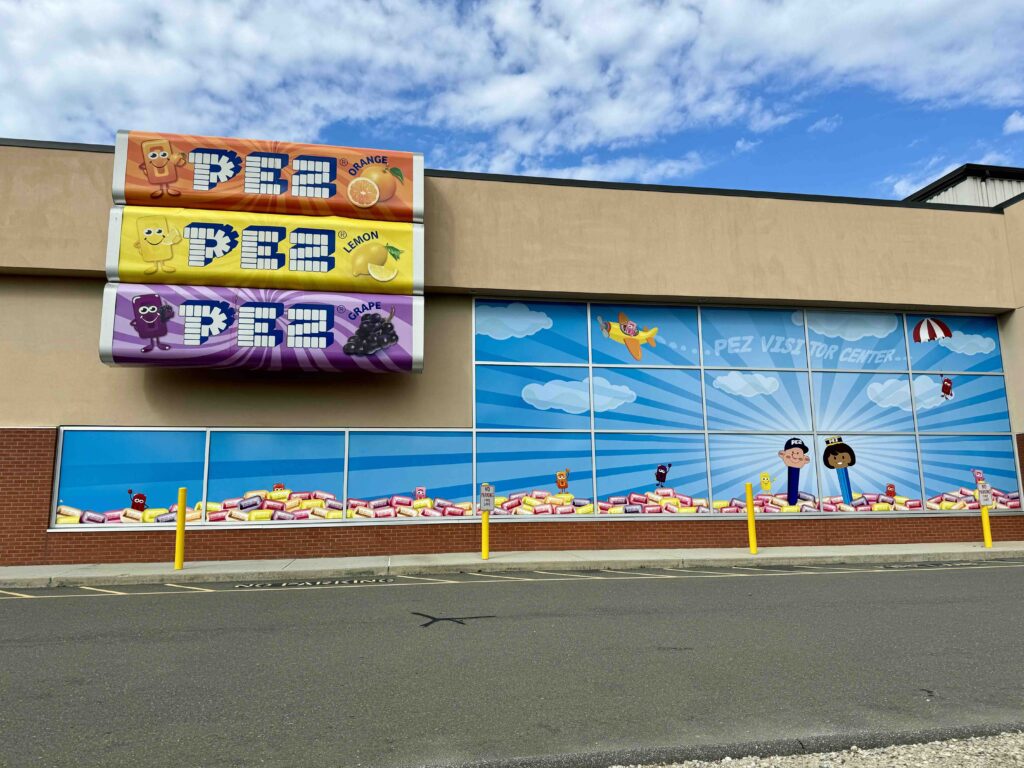 Exterior of the PEZ Visitor Center as seen from the parking lot