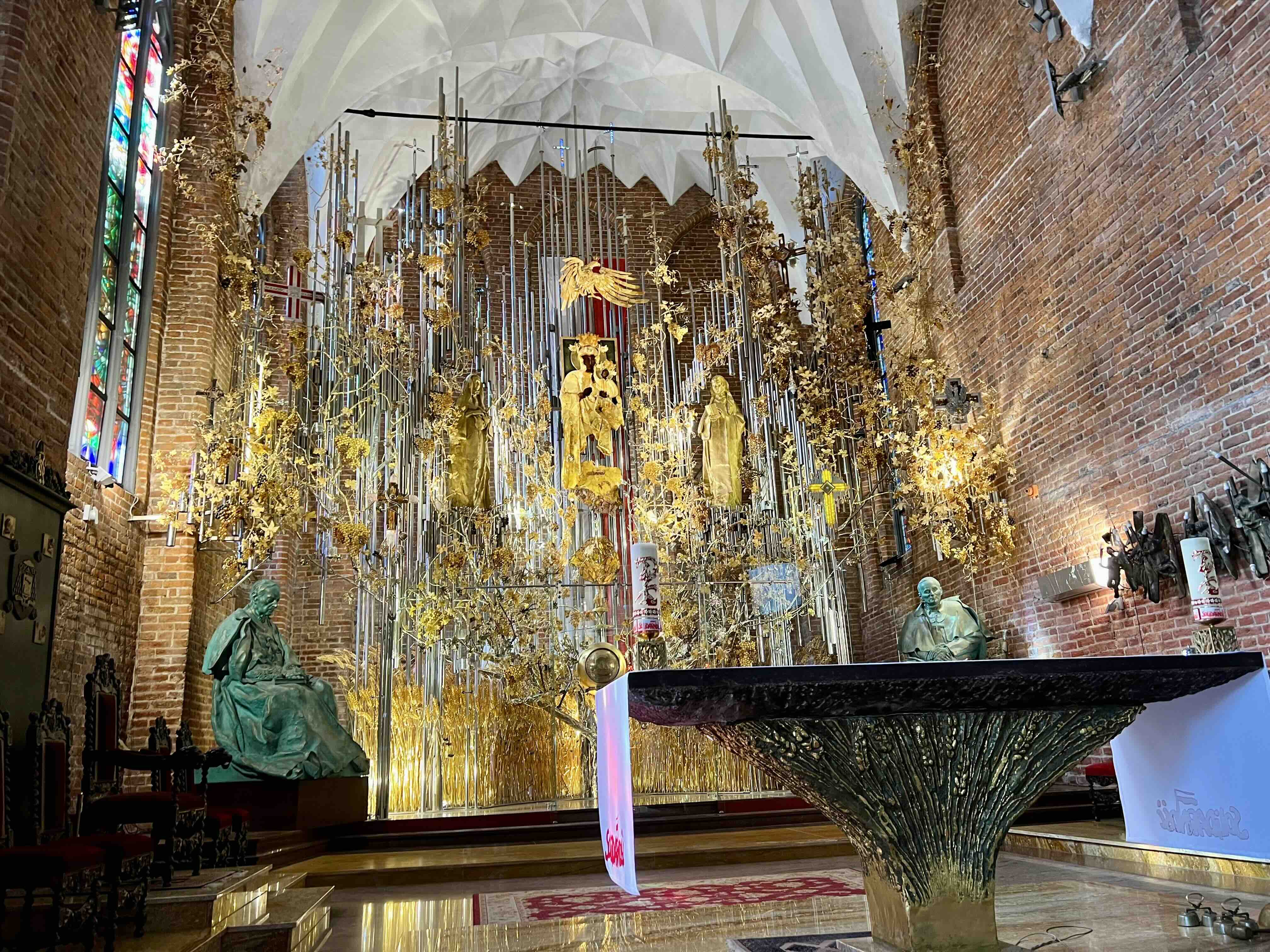 Amber Altar at St. Bridget's Church in Gdansk, Poland