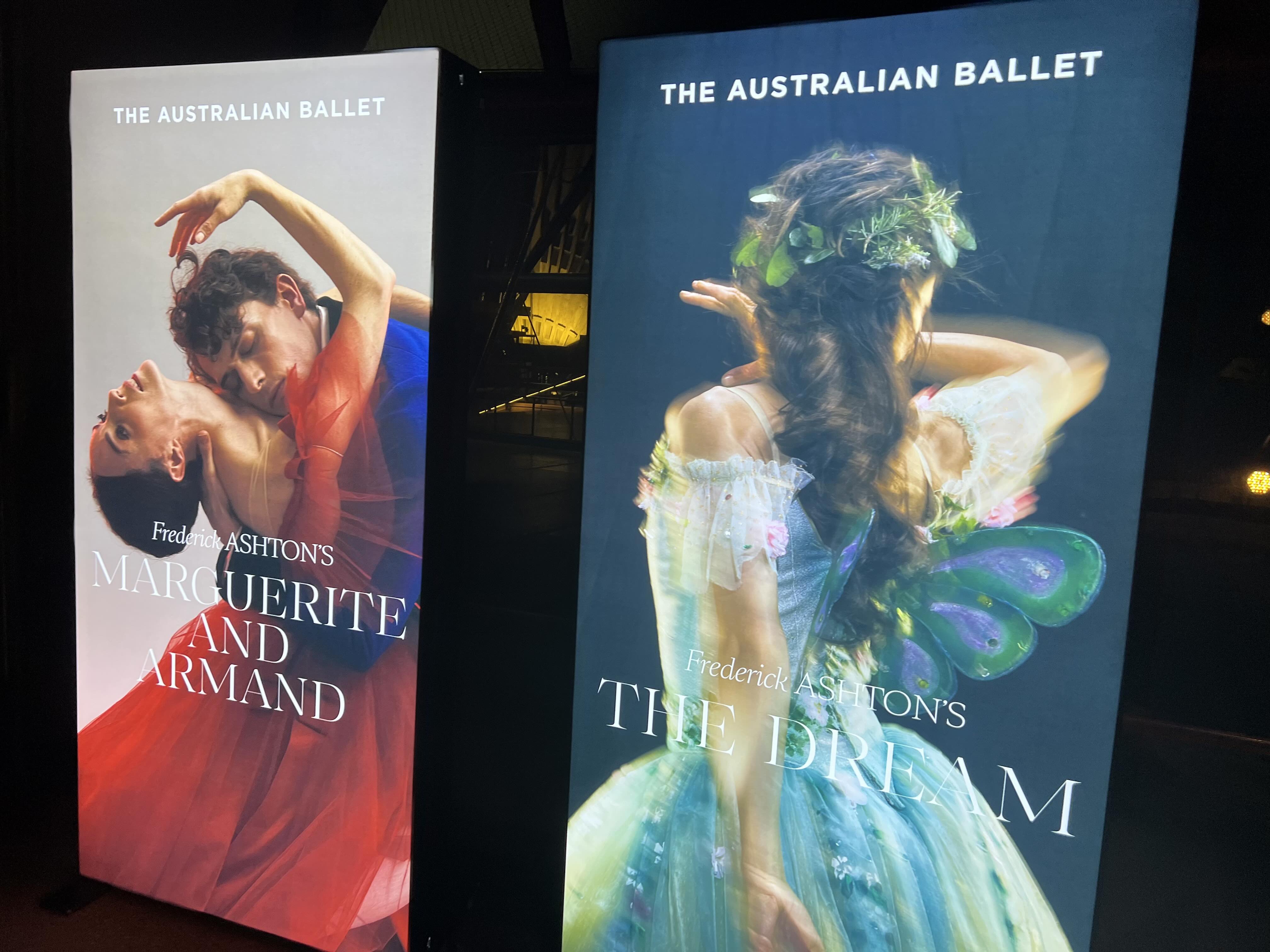 Show posters at the Sydney Opera House