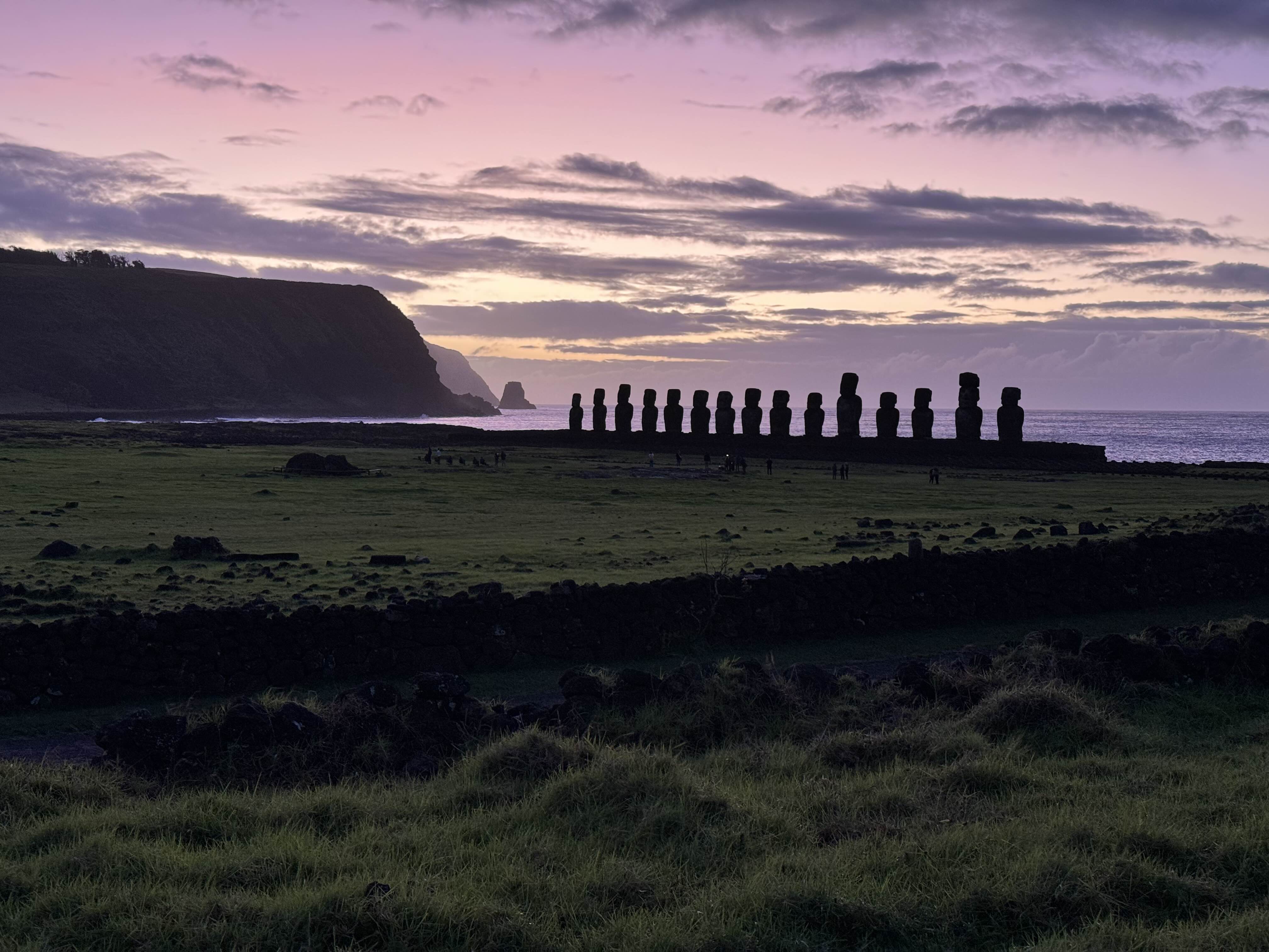 Sunrise at Tongariki in Easter Island