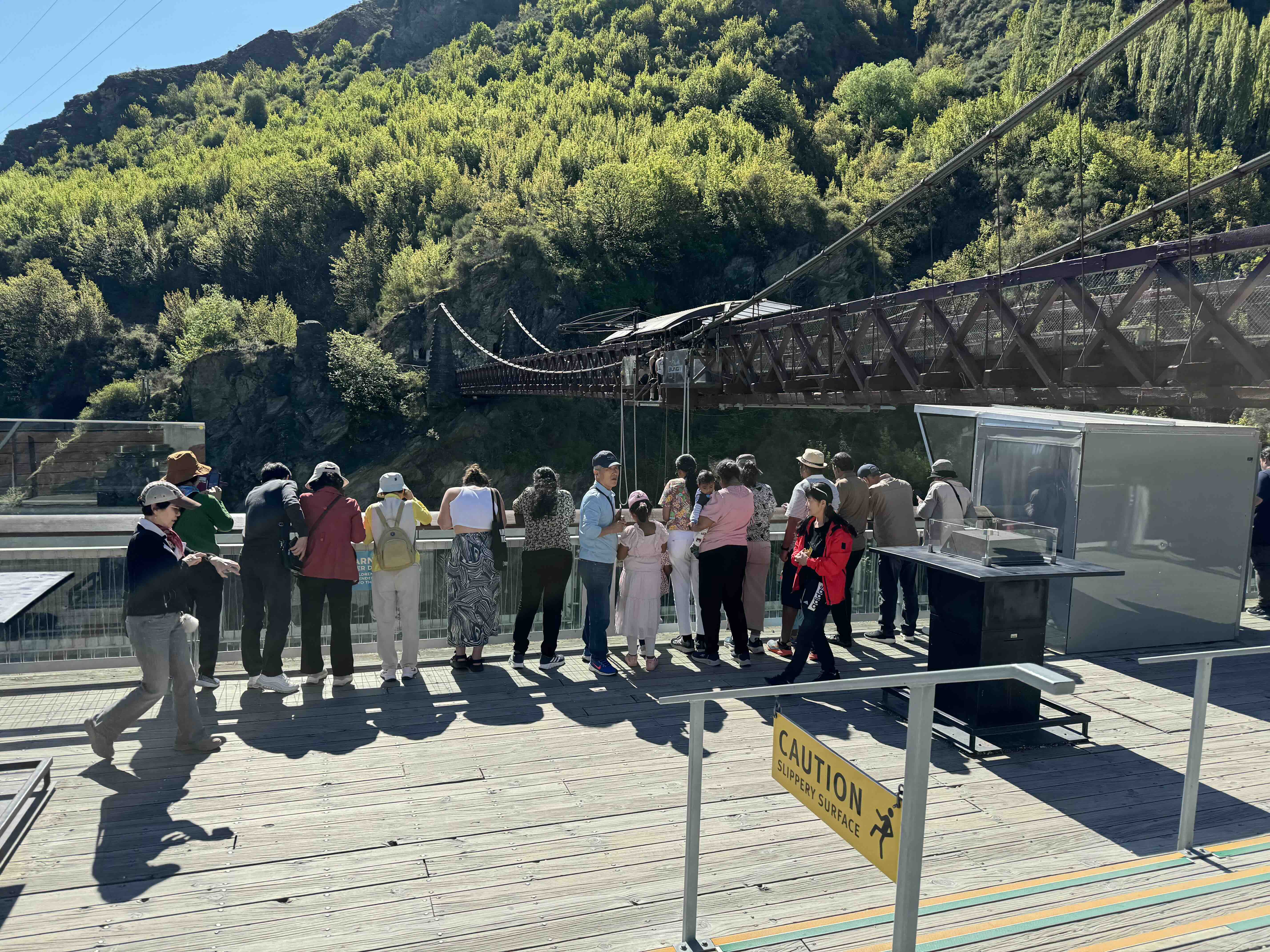 The viewing platform at the Karawau Bridge Bungy