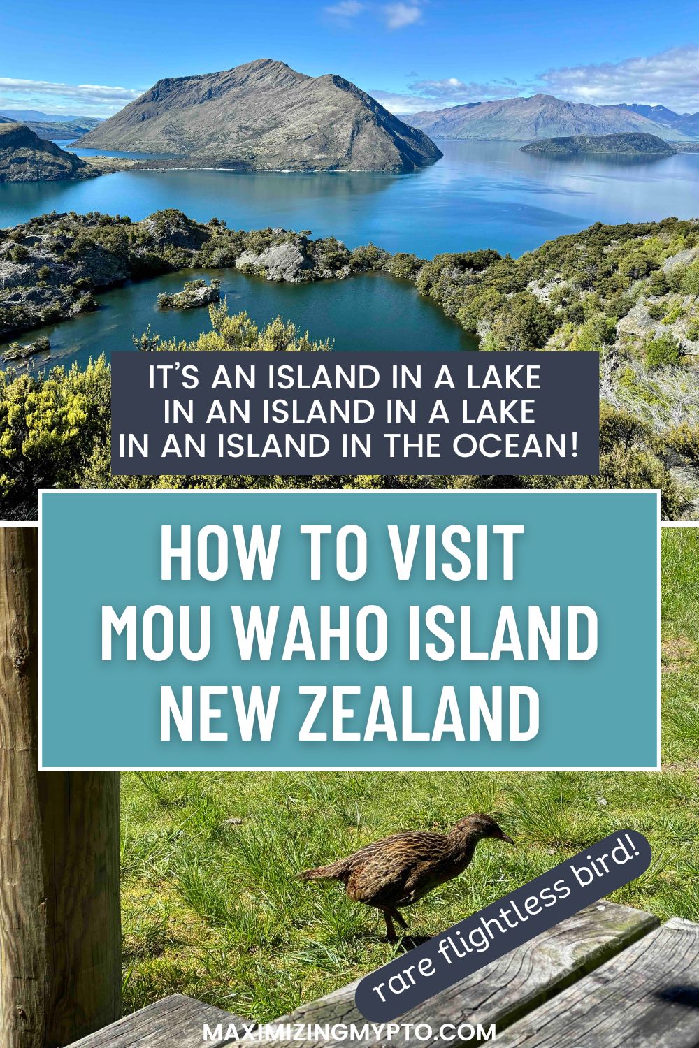 Mou Waho Island blog pinterest pin cover