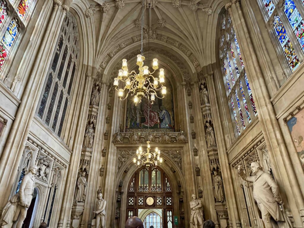 St Stephen's Hall inside the Palace of Westminster