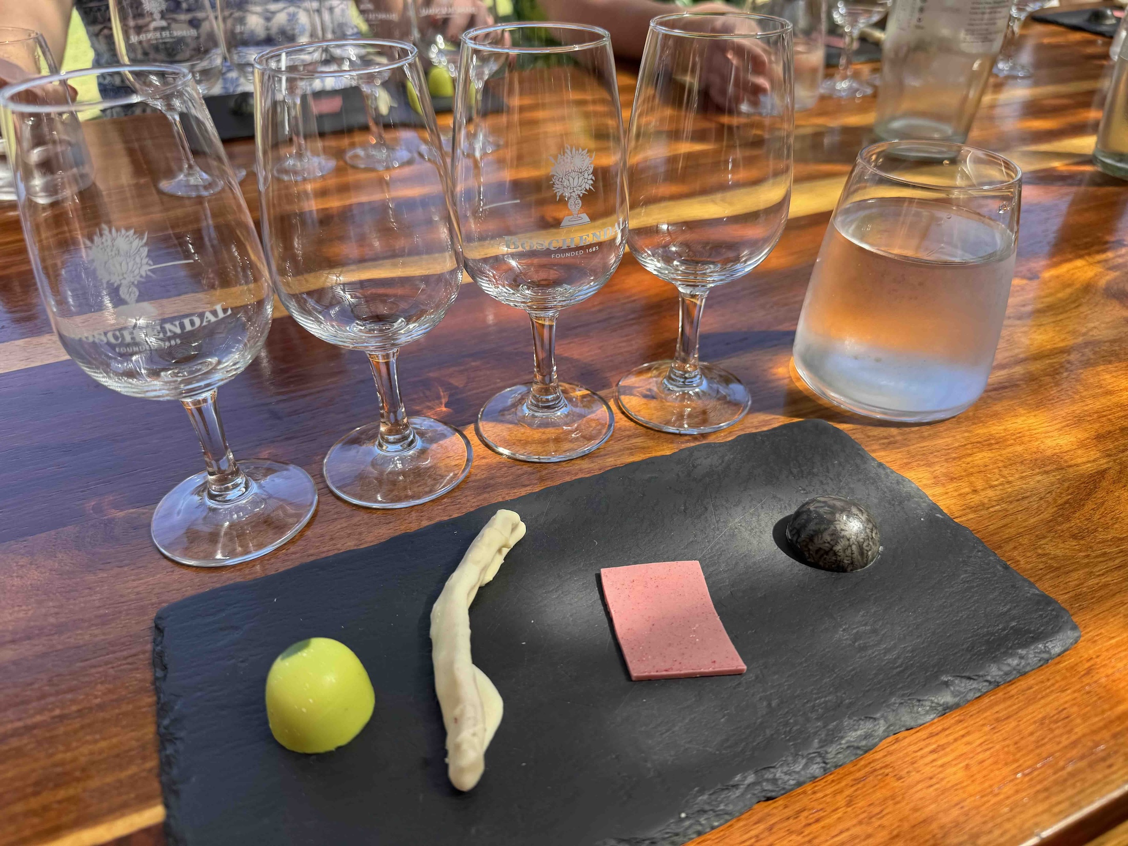 Boschendal wine tasting and chocolate pairing