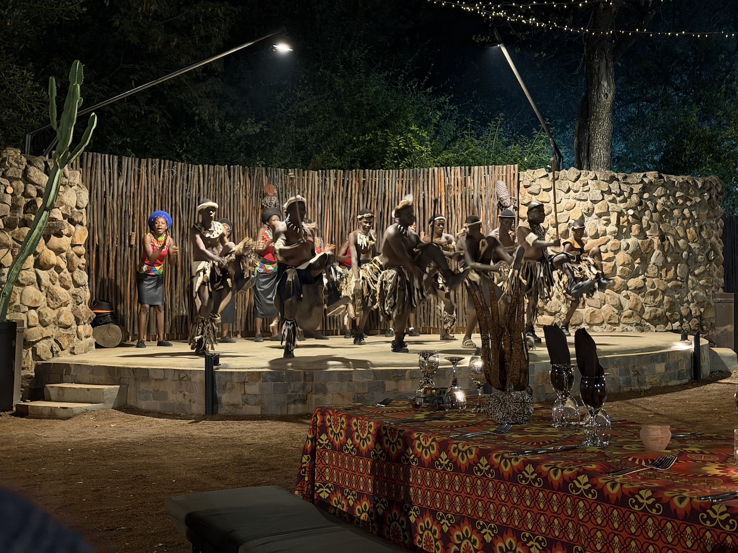 Boma dinner performance in Zambia